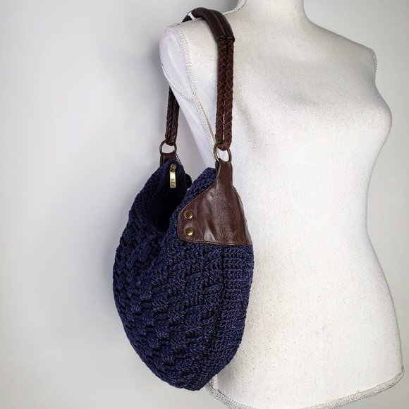 The Sak Square Knit Crescent Shaped Shoulder Purse - Picture 7 of 14